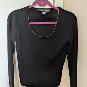 Burberry Women's Sweater 100% Merino Wool Black.